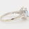 NEW Modern 14k White Gold Blue Aqua Diamond 1.50CTW Right Hand Ring 