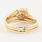 Fine Estate 14K Yellow Gold Diamond Bridal Wedding Ring Set 