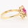 Vintage Estate 14k Yellow Gold  Pink Ruby Right Hand Ring 