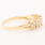 Classic Estate 14K Yellow Gold Marquise Diamond 0.96CTW Right Hand Pyramid Ring 