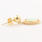 Estate Retro 14K Yellow Gold Opal Push Back Drop Earrings 