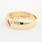 NEW Modern 14K Yellow Gold Multi-Gem Blue Purple Red Right Hand Ring Band 