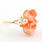 Vintage Estate 14K Yellow Gold  Rose Cut Flower White Pearl Ring