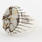Estate Men's 925 Sterling Silver Natural White Buffalo Turquoise Sz.11.75 Ring 