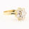 Modern  Estate Ladies 14K Yellow Gold Diamond Rosita Cluster Promise Right Hand Ring  