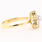 Modern  Estate Ladies 14K Yellow Gold Diamond Rosita Cluster Promise Right Hand Ring  