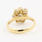 Modern  Estate Ladies 14K Yellow Gold Diamond Rosita Cluster Promise Right Hand Ring  