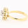 Modern  Estate Ladies 14K Yellow Gold Diamond Rosita Cluster Promise Right Hand Ring  