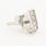 Classic Modern Estate 14K White Gold Diamond Initial Personalized Letter J Single Push Back Stud Earring