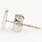 Classic Modern Estate 14K White Gold Diamond Initial Personalized Letter J Single Push Back Stud Earring