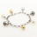 Classy Vintage Ladies 14K White Gold Baroque Pearl 8in Statement Bracelet