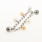 Classy Vintage Ladies 14K White Gold Baroque Pearl 8in Statement Bracelet