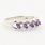 Classy Ladies Sterling Silver 925 Amethyst Diamond Ring Band