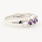 Classy Ladies Sterling Silver 925 Amethyst Diamond Ring Band