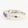 Classy Ladies Sterling Silver 925 Amethyst Diamond Ring Band