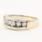 Modern Estate Mens 14k Two Tone Round 1.00CTW Five Diamond Wedding Band Ring