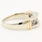 Modern Estate Mens 14k Two Tone Round 1.00CTW Five Diamond Wedding Band Ring