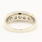 Modern Estate Mens 14k Two Tone Round 1.00CTW Five Diamond Wedding Band Ring