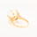 Unique Rare Estate 18K Yellow Gold Sphere Cocktail Right Hand Ring