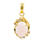 NEW Modern Retro 10K Yellow Gold Opal Diamond Pendant