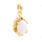 NEW Modern Retro 10K Yellow Gold Opal Diamond Pendant