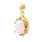 NEW Modern Retro 10K Yellow Gold Opal Diamond Pendant