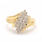 NEW Modern Ladies 14K Yellow Gold Diamond 0.60CTW Cluster Ring Jewelry