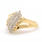 NEW Modern Ladies 14K Yellow Gold Diamond 0.60CTW Cluster Ring Jewelry