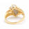 NEW Modern Ladies 14K Yellow Gold Diamond 0.60CTW Cluster Ring Jewelry