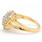 NEW Modern Ladies 14K Yellow Gold Diamond 0.60CTW Cluster Ring Jewelry