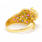 Retro Estate 18K Yellow Gold Panther Diamond Sapphire Ruby Emerald 0.73CTW Right Hand Ring