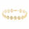 Modern Estate Ladies 10K Yellow Gold  Filigree Heart Accent Bracelet Jewelry