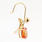 Modern Estate 14k Yellow Gold Orange Oval Gemstone Drop French Back Earrings