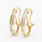 Modern Estate 10k Yellow Gold Diamond Omega Back 20MM Half Hoop Earrings 