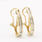 Modern Estate 10k Yellow Gold Diamond Omega Back 20MM Half Hoop Earrings 