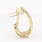 Modern Estate 10k Yellow Gold Diamond Omega Back 20MM Half Hoop Earrings 