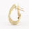 Modern Estate 10k Yellow Gold Diamond Omega Back 20MM Half Hoop Earrings 