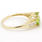 Retro Estate 14K Yellow Gold Checkered Cushion Cut Green Peridot Diamond Cocktail Right Hand Ring