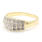 Classic Estate Womens 14K Yellow Gold Natural Diamond Pyramid Right Hand Ring 