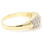 Classic Estate Womens 14K Yellow Gold Natural Diamond Pyramid Right Hand Ring 