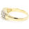 Classic Estate Womens 14K Yellow Gold Natural Diamond Pyramid Right Hand Ring 