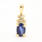 Charming Ladies 10K Yellow Gold Sapphire Diamond  2 Piece Jewelry Set