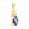 Charming Ladies 10K Yellow Gold Sapphire Diamond  2 Piece Jewelry Set