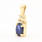 Charming Ladies 10K Yellow Gold Sapphire Diamond  2 Piece Jewelry Set