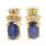 Charming Ladies 10K Yellow Gold Sapphire Diamond  2 Piece Jewelry Set