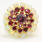 Vintage Estate 18K Yellow Gold Garnet Opal Cocktail Right Hand Ring 