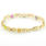 Retro Estate 14K Yellow Gold Multi-Colored Zirconia Statement 7" Bracelet