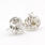 NEW Modern 14K White Gold Diamond Knot Stud Push Back Earrings 