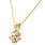 NEW Modern 18K Yellow Gold Diamond Flower Pendant Chain Necklace Jewelry