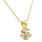 NEW Modern 18K Yellow Gold Diamond Flower Pendant Chain Necklace Jewelry